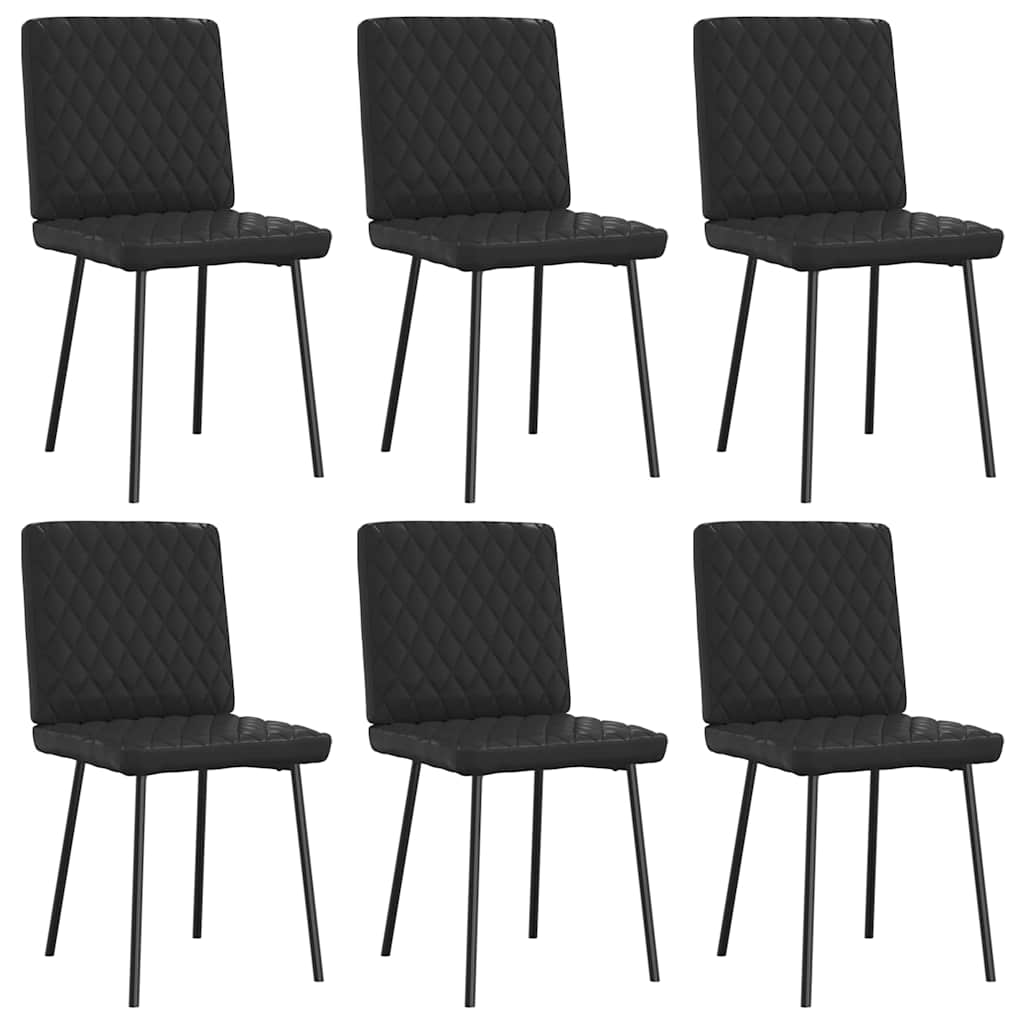 Eetkamerstoelen 6 st kunstleer zwart is nu te koop bij PeponiXL, paradijselijk wonen!