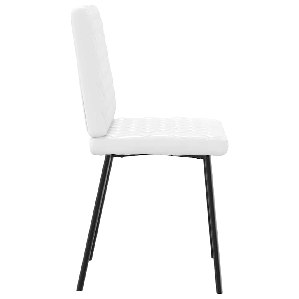 Eetkamerstoelen 6 st kunstleer wit is nu te koop bij PeponiXL, paradijselijk wonen!