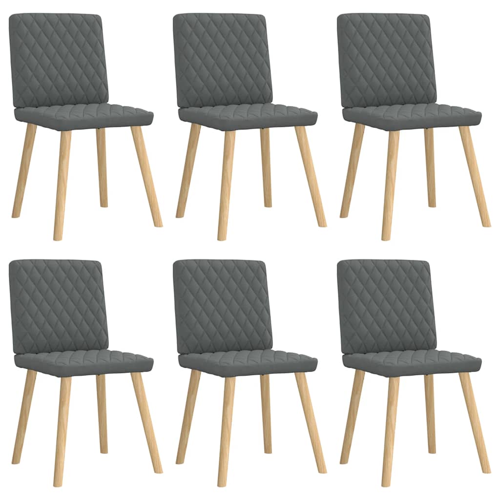 Eetkamerstoelen 6 st stof donkergrijs is nu te koop bij PeponiXL, paradijselijk wonen!