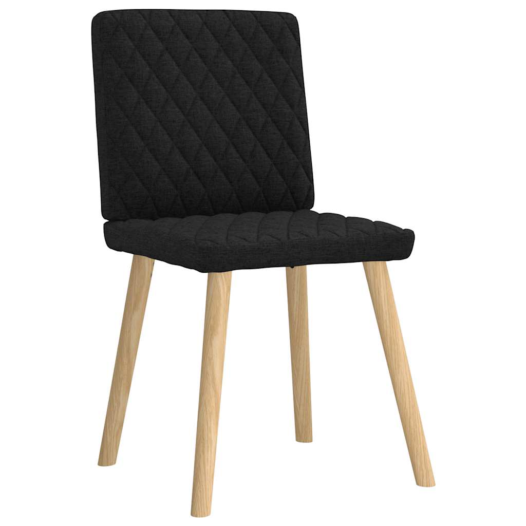 Eetkamerstoelen 6 st stof zwart is nu te koop bij PeponiXL, paradijselijk wonen!