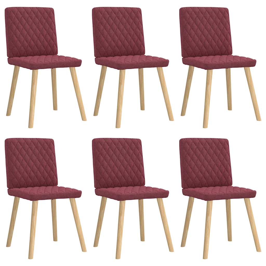 Eetkamerstoelen 6 st stof wijnrood is nu te koop bij PeponiXL, paradijselijk wonen!