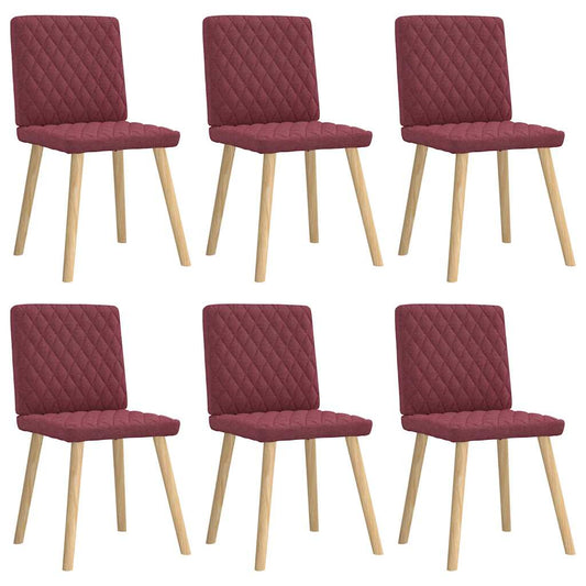Eetkamerstoelen 6 st stof wijnrood is nu te koop bij PeponiXL, paradijselijk wonen!