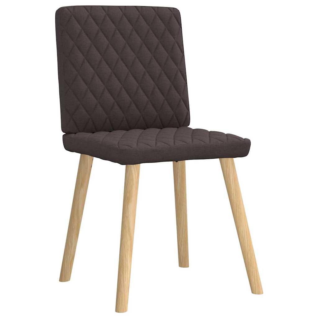 Eetkamerstoelen 6 st stof donkerbruin is nu te koop bij PeponiXL, paradijselijk wonen!