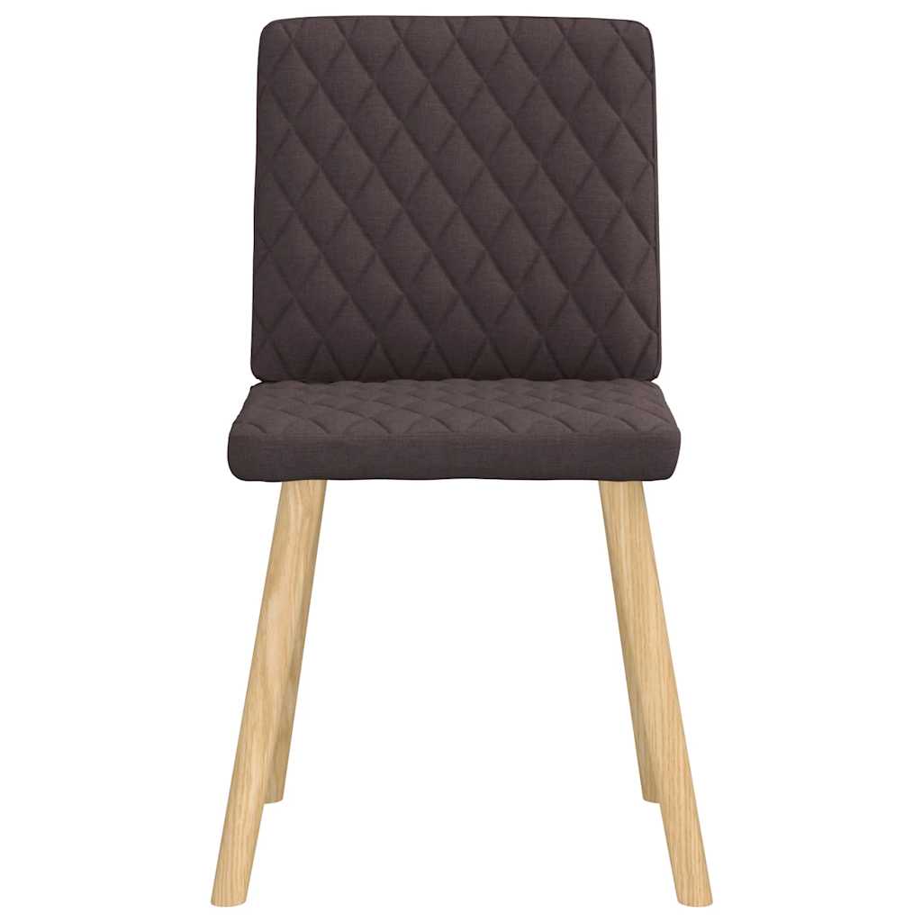 Eetkamerstoelen 6 st stof donkerbruin is nu te koop bij PeponiXL, paradijselijk wonen!