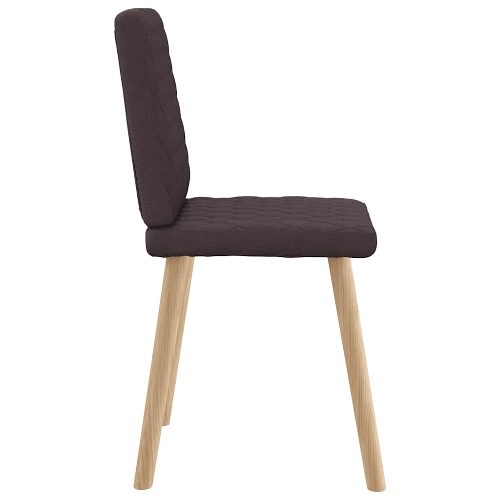 Eetkamerstoelen 6 st stof donkerbruin is nu te koop bij PeponiXL, paradijselijk wonen!