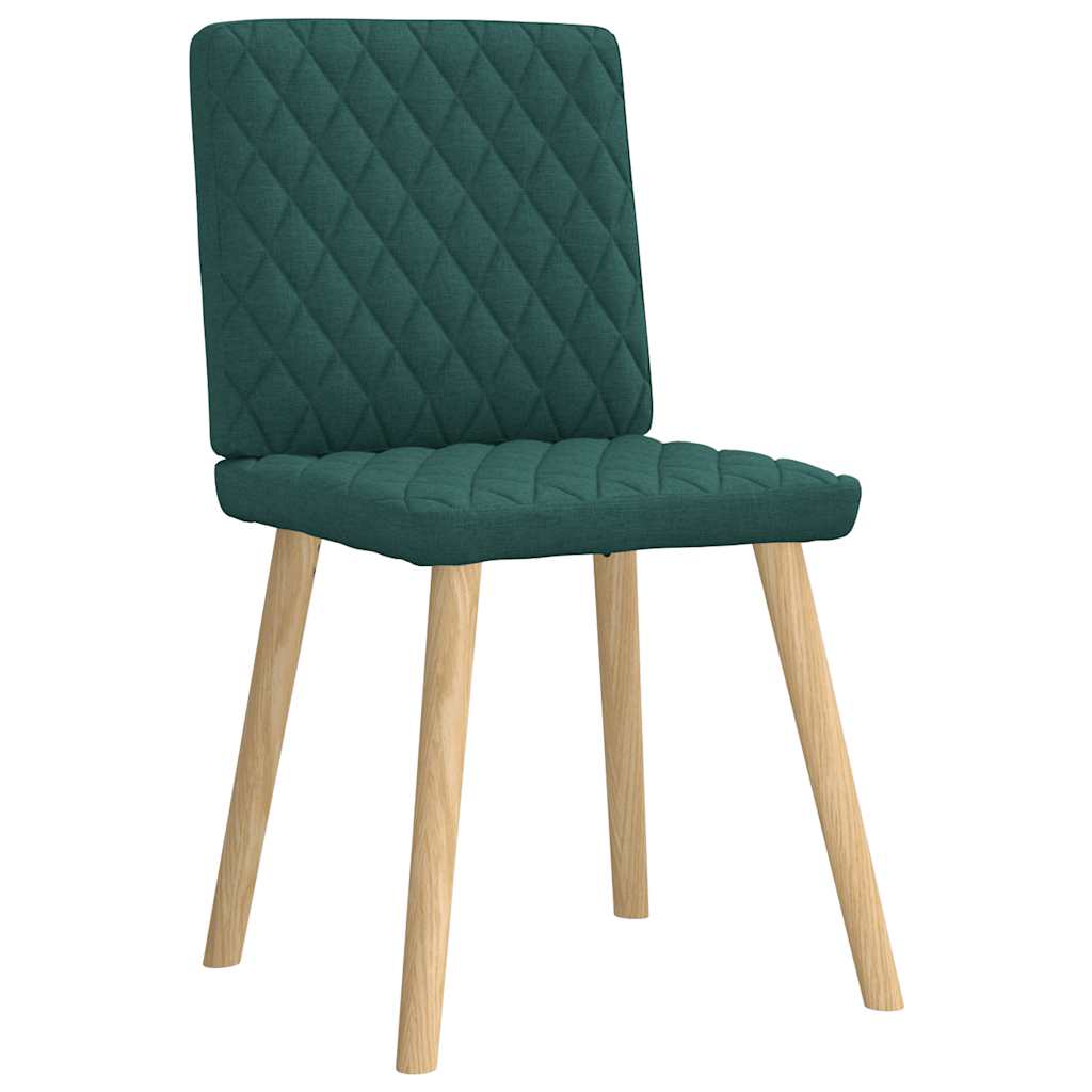 Eetkamerstoelen 6 st stof donkergroen is nu te koop bij PeponiXL, paradijselijk wonen!
