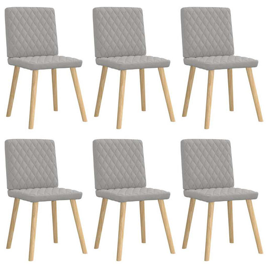 Eetkamerstoelen 6 st stof wolk grijs is nu te koop bij PeponiXL, paradijselijk wonen!