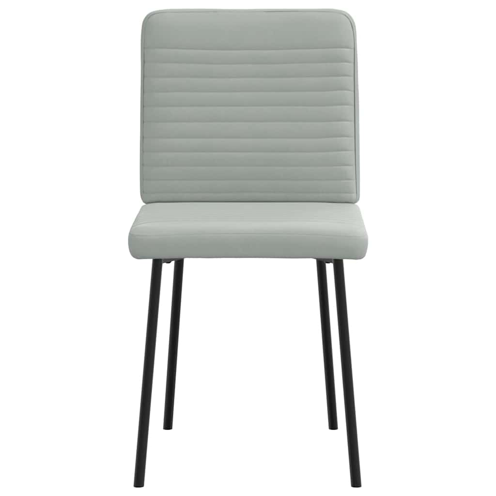 Eetkamerstoelen 6 st fluweel lichtgrijs is nu te koop bij PeponiXL, paradijselijk wonen!