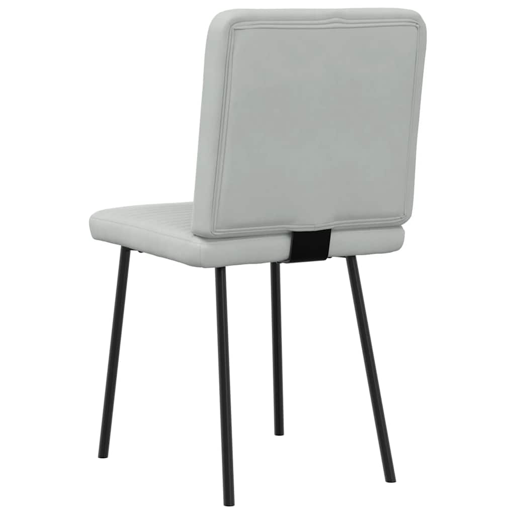 Eetkamerstoelen 6 st fluweel lichtgrijs is nu te koop bij PeponiXL, paradijselijk wonen!