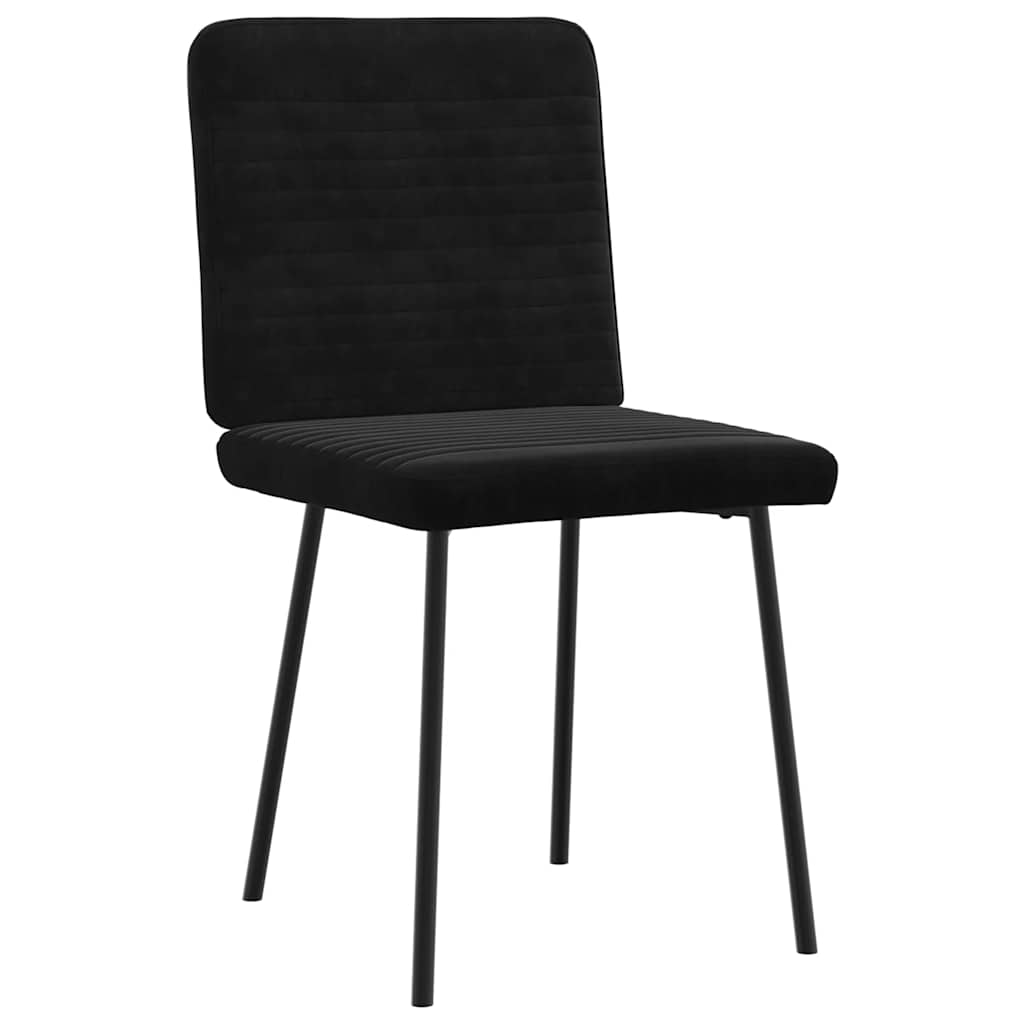 Eetkamerstoelen 6 st fluweel zwart is nu te koop bij PeponiXL, paradijselijk wonen!