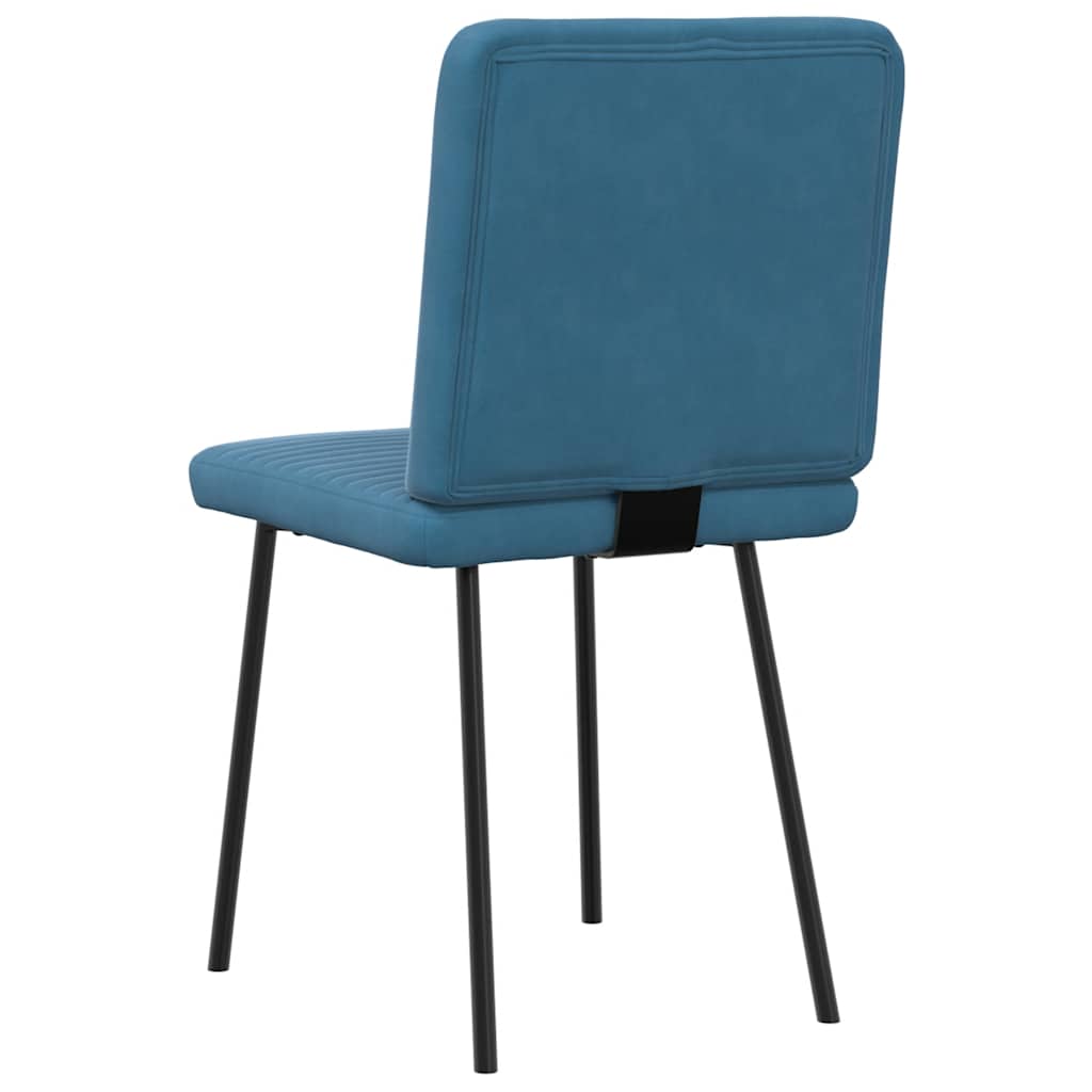 Eetkamerstoelen 6 st fluweel blauw is nu te koop bij PeponiXL, paradijselijk wonen!