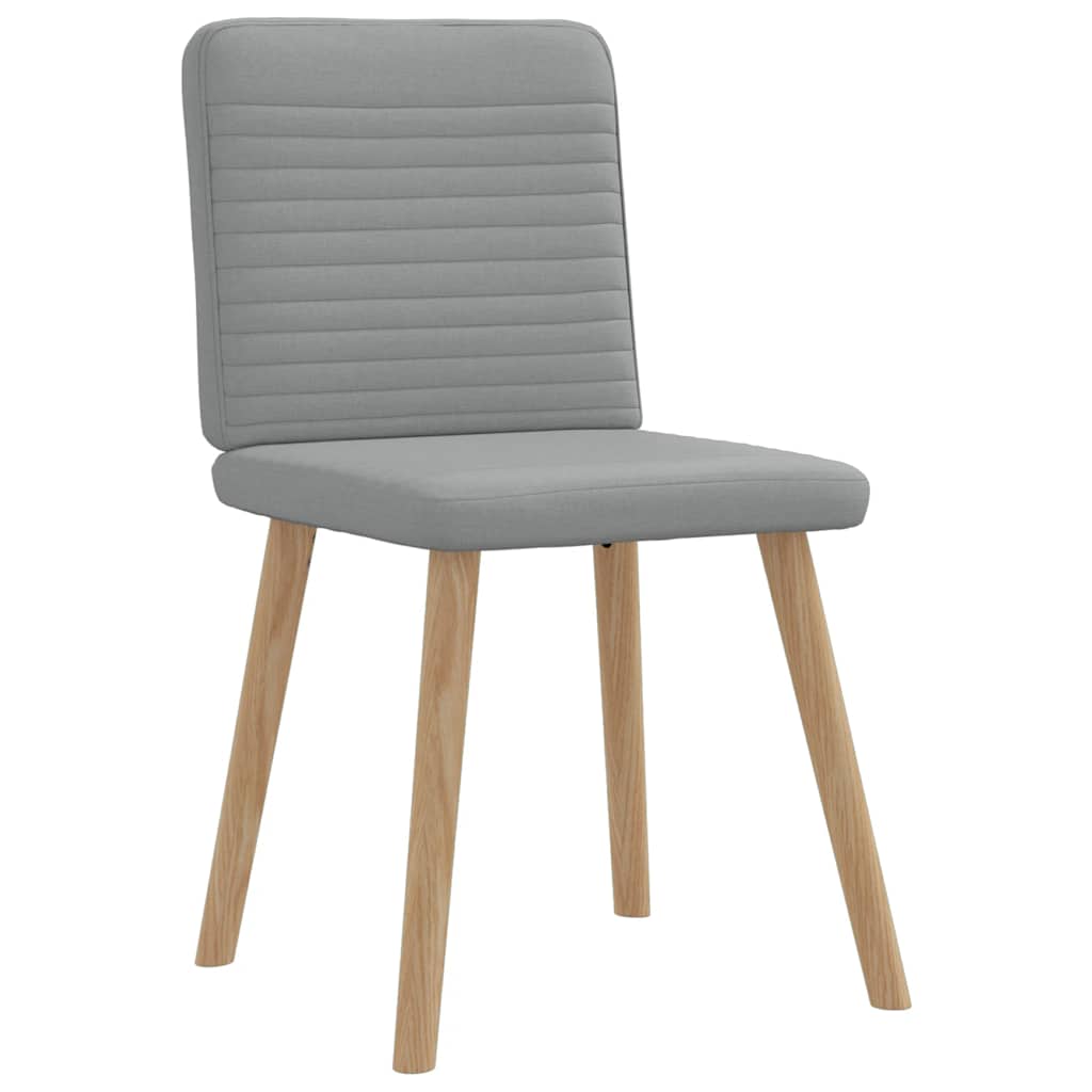 Eetkamerstoelen 6 st stof lichtgrijs is nu te koop bij PeponiXL, paradijselijk wonen!
