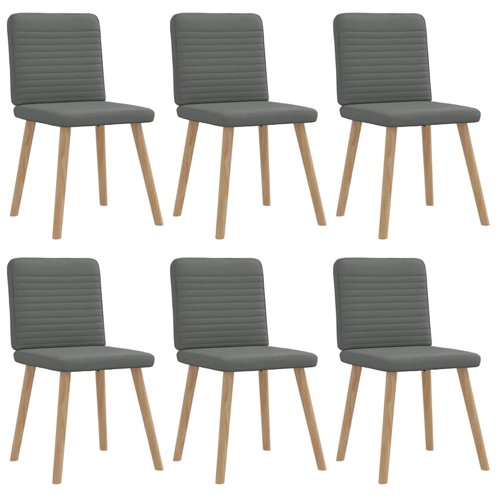 Eetkamerstoelen 6 st stof donkergrijs is nu te koop bij PeponiXL, paradijselijk wonen!