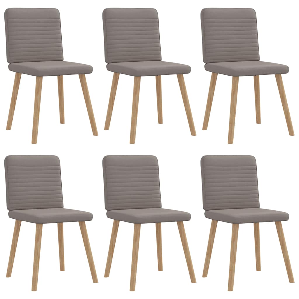 Eetkamerstoelen 6 st stof taupe is nu te koop bij PeponiXL, paradijselijk wonen!