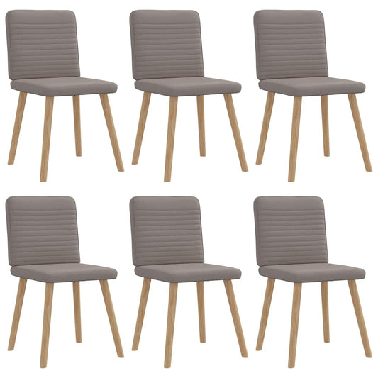Eetkamerstoelen 6 st stof taupe is nu te koop bij PeponiXL, paradijselijk wonen!