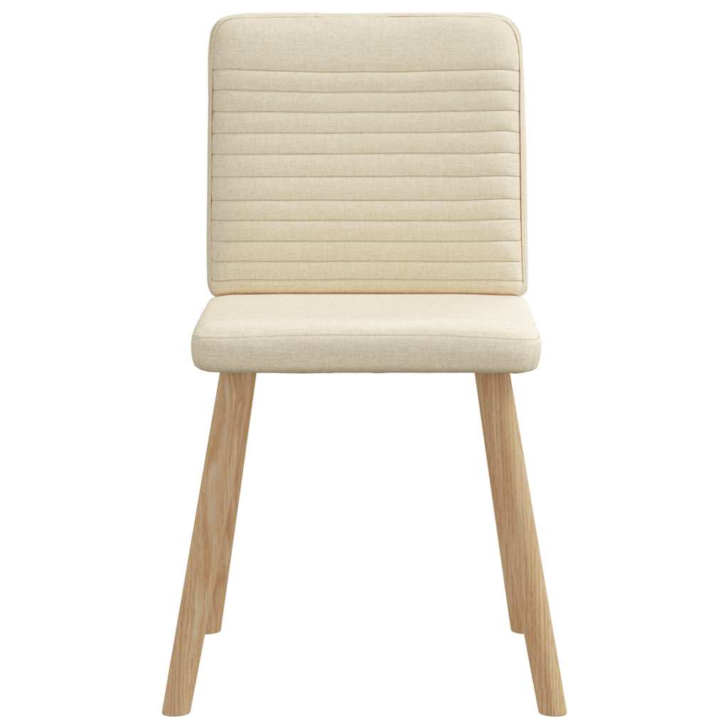 Eetkamerstoelen 6 st stof crèmekleurig is nu te koop bij PeponiXL, paradijselijk wonen!