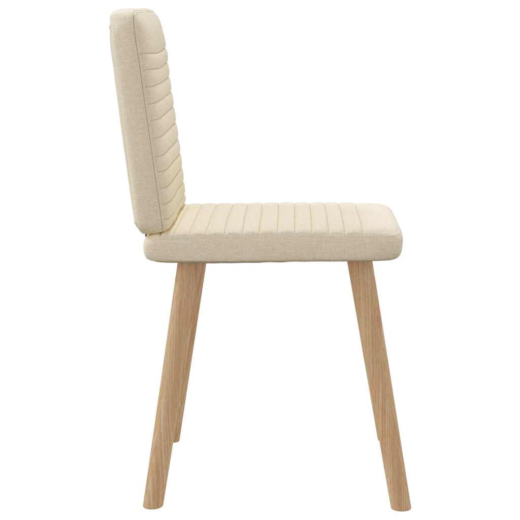 Eetkamerstoelen 6 st stof crèmekleurig is nu te koop bij PeponiXL, paradijselijk wonen!