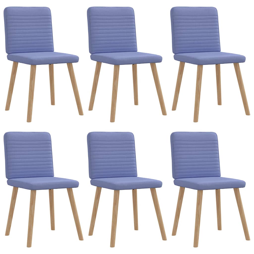 Eetkamerstoelen 6 st stof jeansblauw is nu te koop bij PeponiXL, paradijselijk wonen!