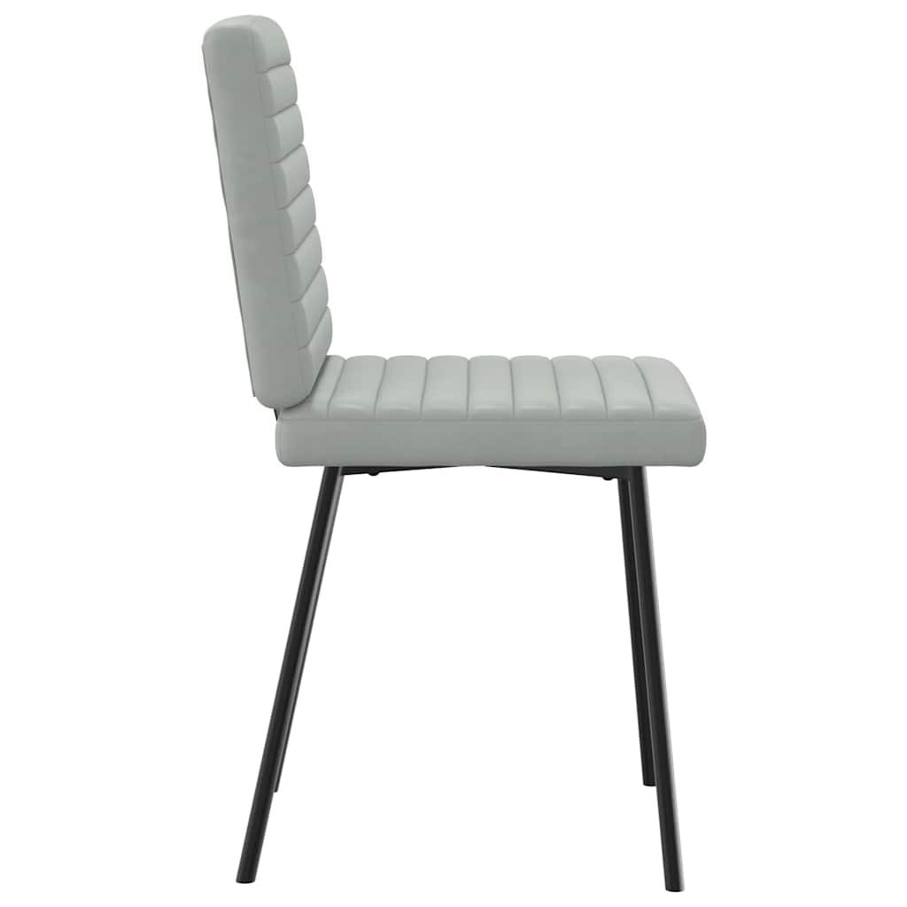 Eetkamerstoelen 6 st fluweel lichtgrijs is nu te koop bij PeponiXL, paradijselijk wonen!