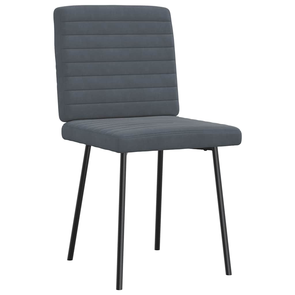 Eetkamerstoelen 6 st fluweel donkergrijs is nu te koop bij PeponiXL, paradijselijk wonen!