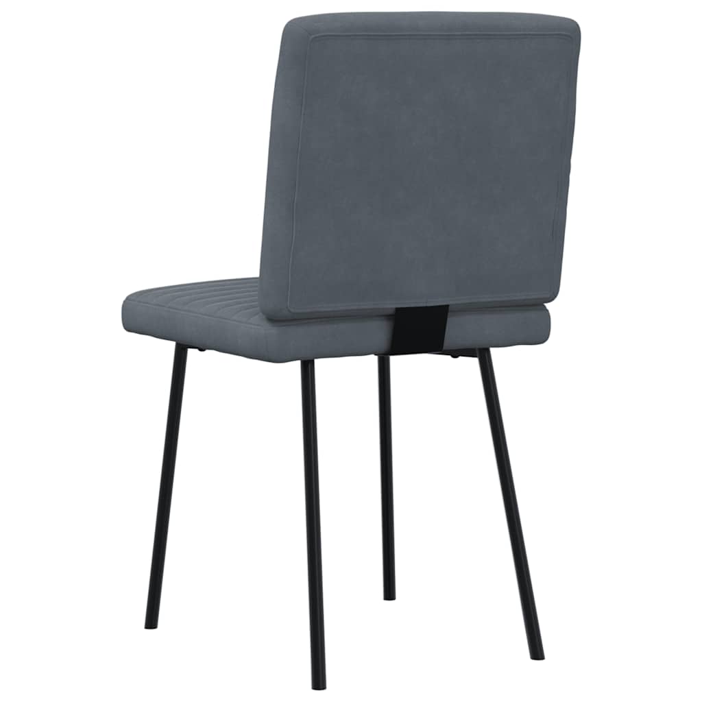 Eetkamerstoelen 6 st fluweel donkergrijs is nu te koop bij PeponiXL, paradijselijk wonen!