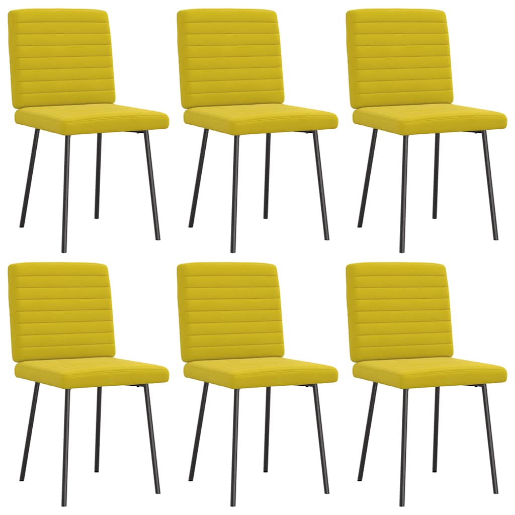 Eetkamerstoelen 6 st fluweel geel is nu te koop bij PeponiXL, paradijselijk wonen!