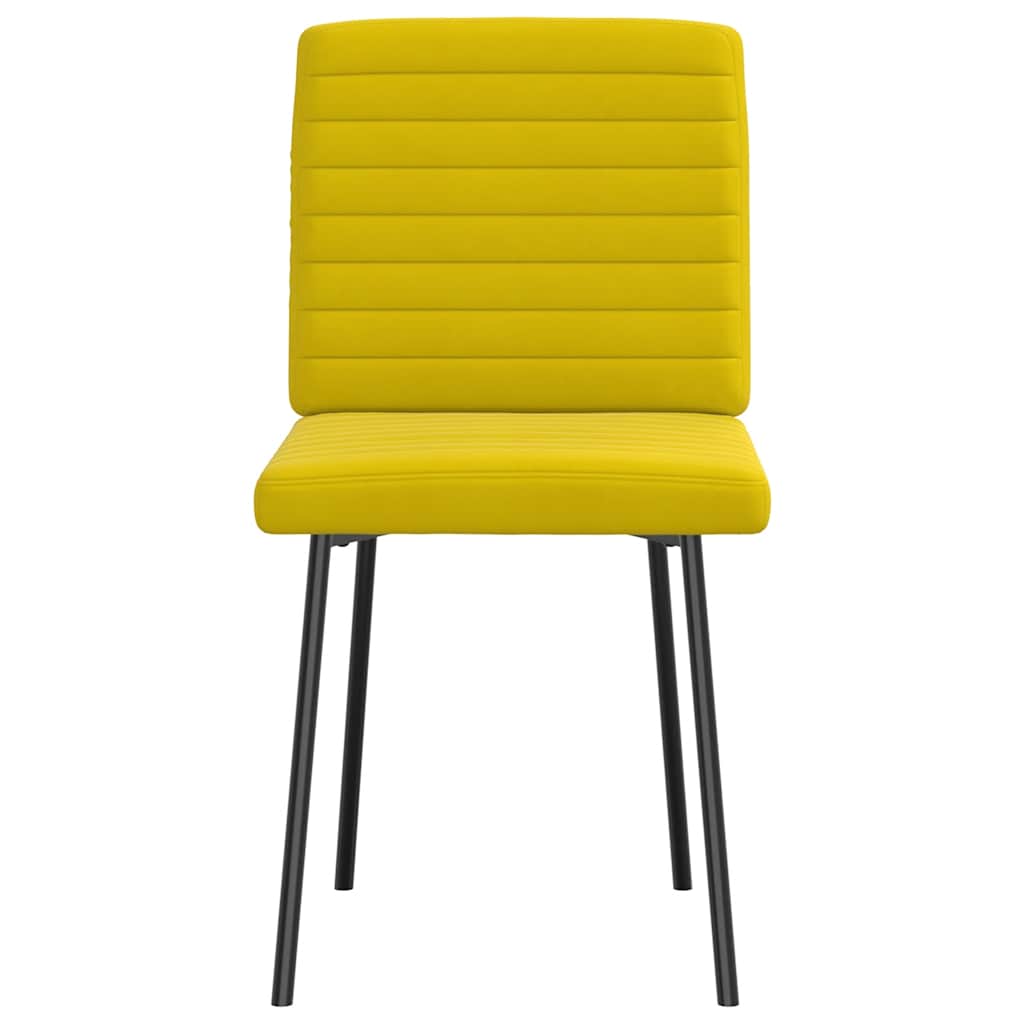 Eetkamerstoelen 6 st fluweel geel is nu te koop bij PeponiXL, paradijselijk wonen!