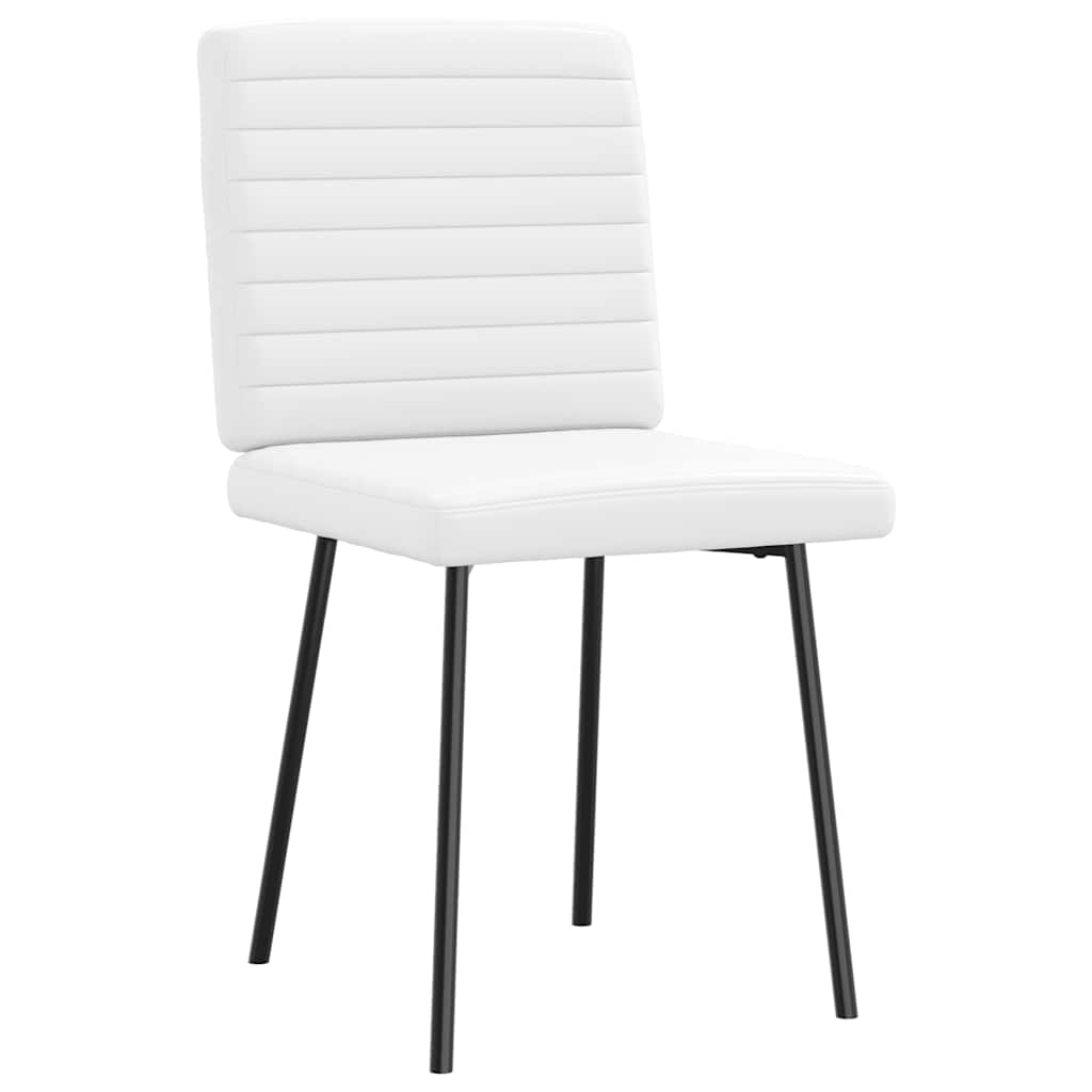 Eetkamerstoelen 6 st kunstleer wit is nu te koop bij PeponiXL, paradijselijk wonen!