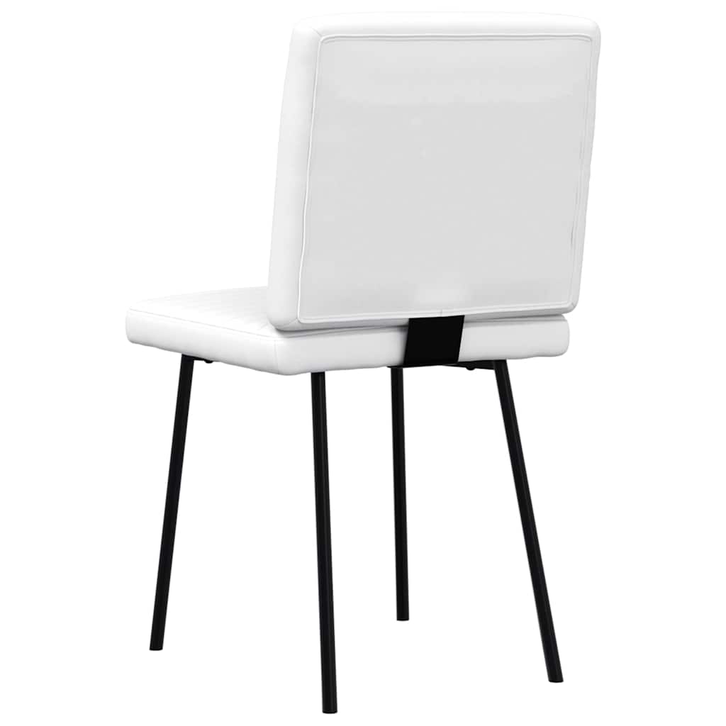 Eetkamerstoelen 6 st kunstleer wit is nu te koop bij PeponiXL, paradijselijk wonen!