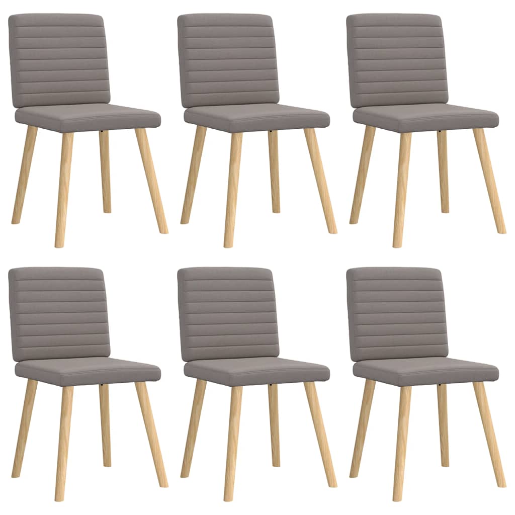 Eetkamerstoelen 6 st stof taupe is nu te koop bij PeponiXL, paradijselijk wonen!