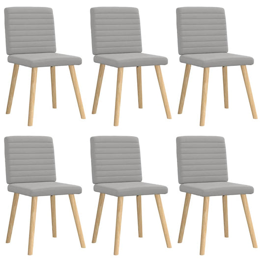 Eetkamerstoelen 6 st stof wolk grijs is nu te koop bij PeponiXL, paradijselijk wonen!