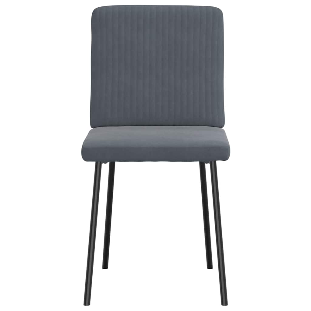 Eetkamerstoelen 6 st fluweel donkergrijs is nu te koop bij PeponiXL, paradijselijk wonen!