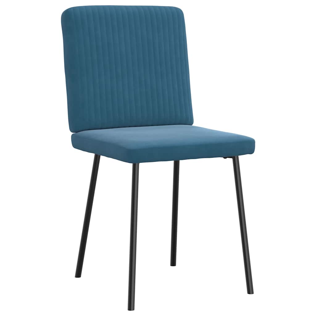 Eetkamerstoelen 6 st fluweel blauw is nu te koop bij PeponiXL, paradijselijk wonen!