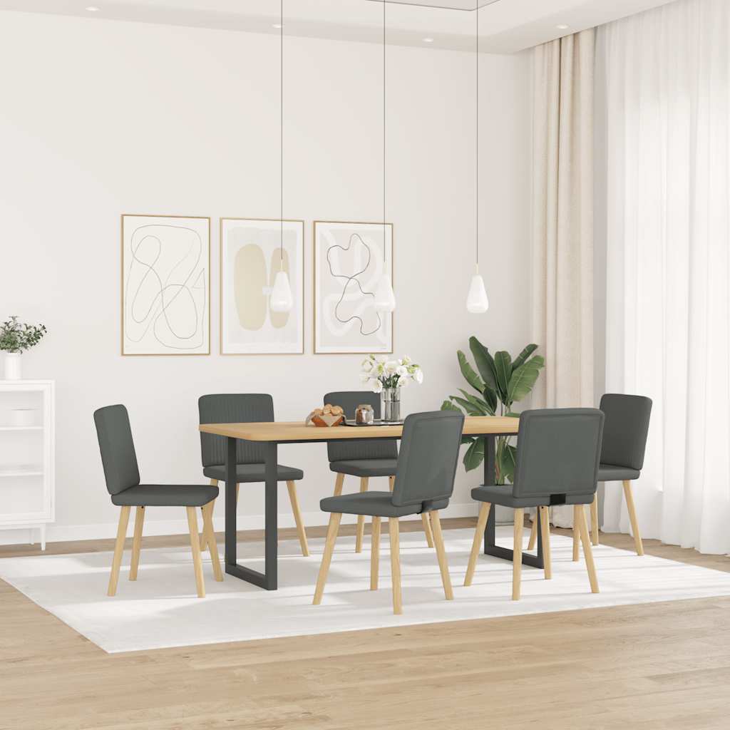 Eetkamerstoelen 6 st stof donkergrijs is nu te koop bij PeponiXL, paradijselijk wonen!