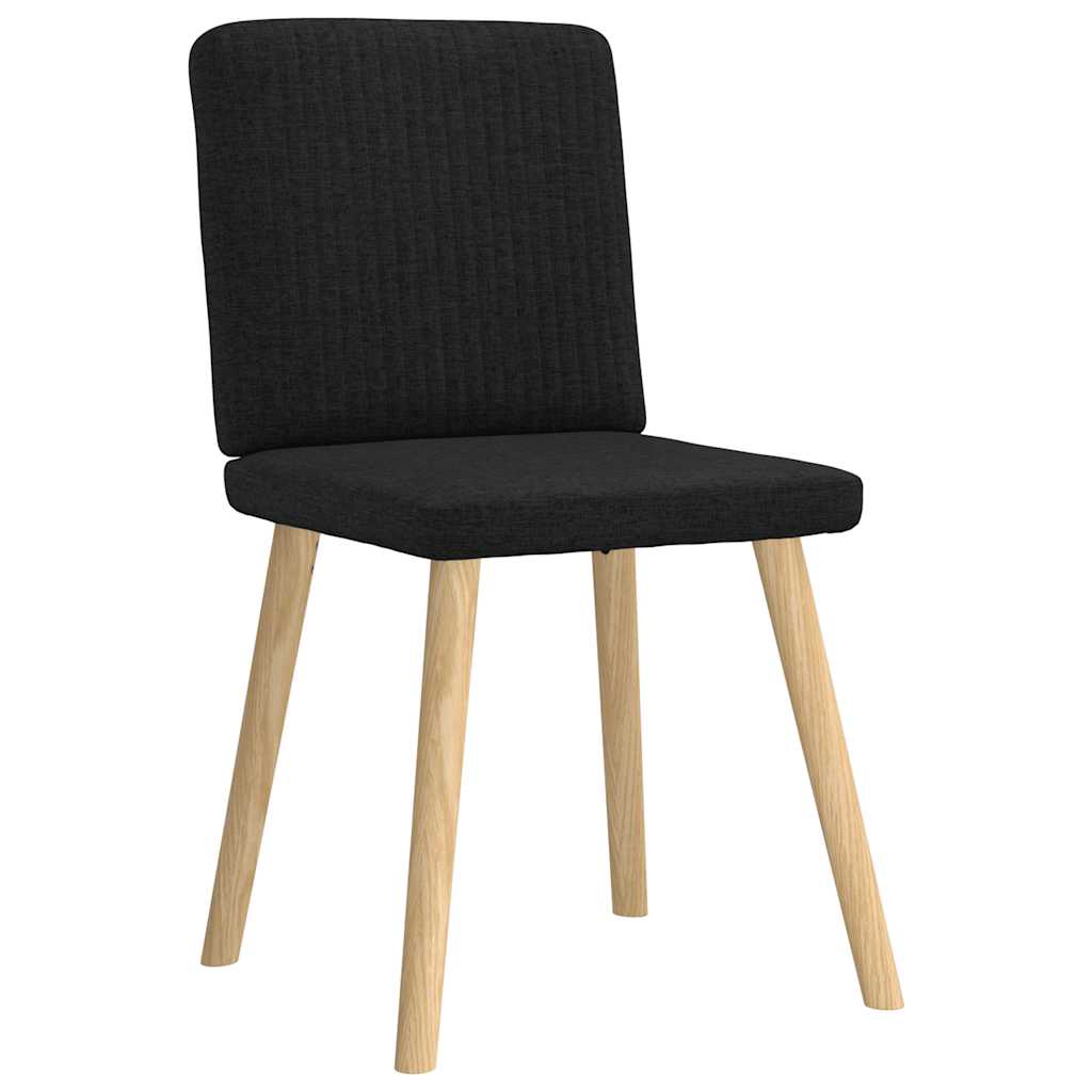 Eetkamerstoelen 6 st stof zwart is nu te koop bij PeponiXL, paradijselijk wonen!