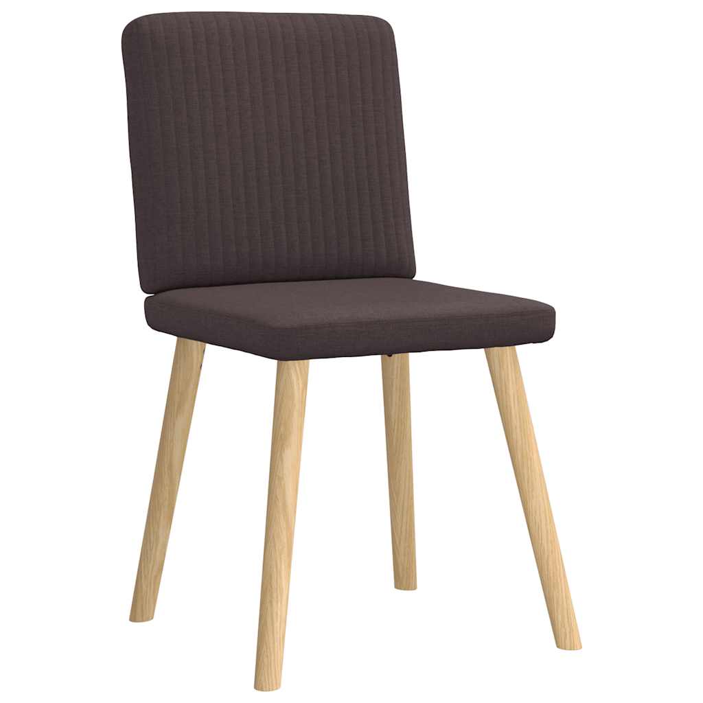 Eetkamerstoelen 6 st stof donkerbruin is nu te koop bij PeponiXL, paradijselijk wonen!