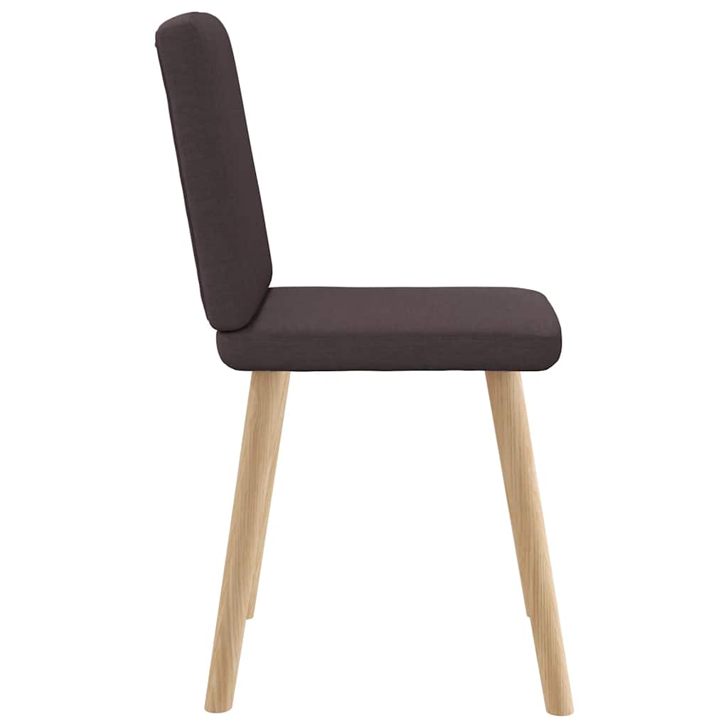 Eetkamerstoelen 6 st stof donkerbruin is nu te koop bij PeponiXL, paradijselijk wonen!