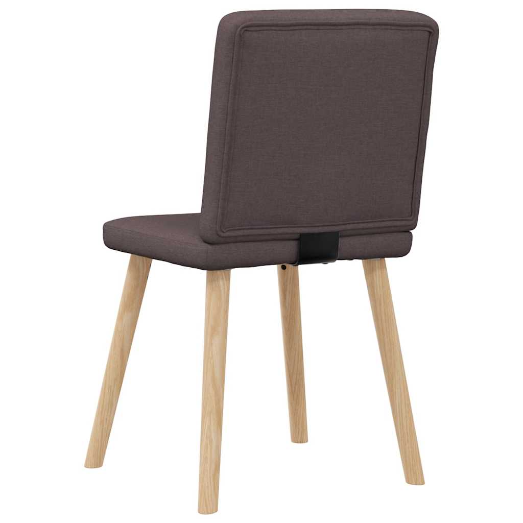 Eetkamerstoelen 6 st stof donkerbruin is nu te koop bij PeponiXL, paradijselijk wonen!