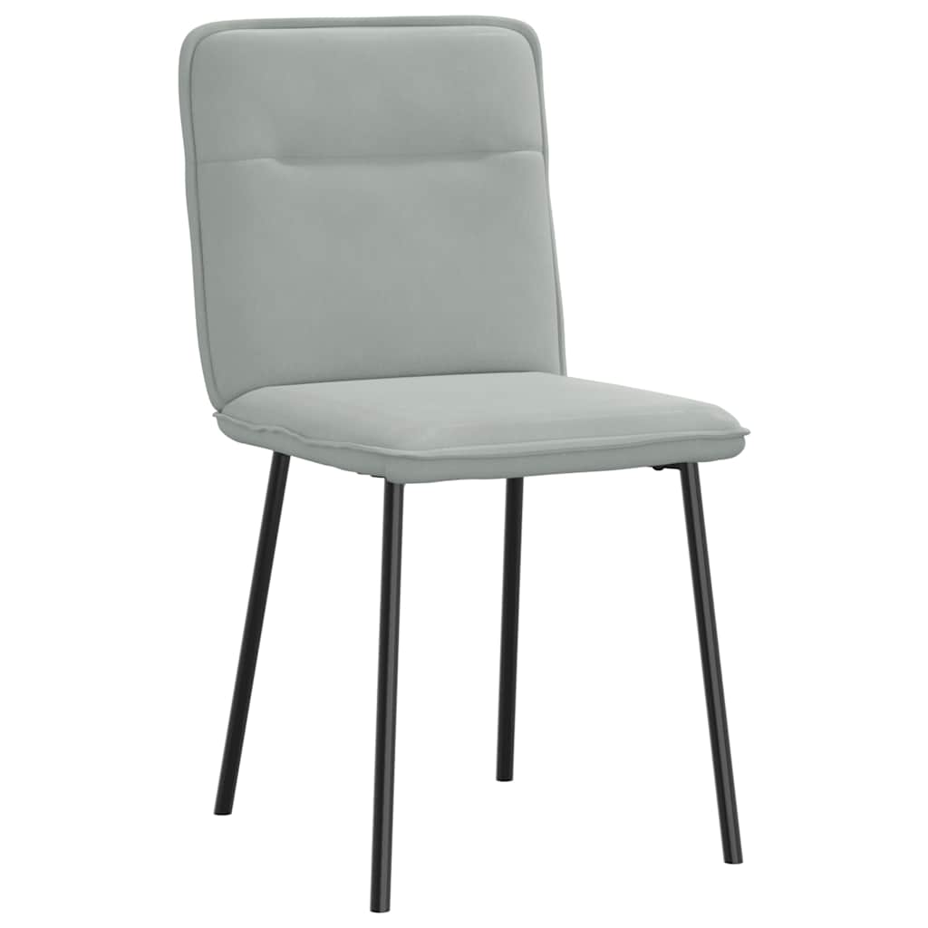 Eetkamerstoelen 6 st fluweel lichtgrijs is nu te koop bij PeponiXL, paradijselijk wonen!