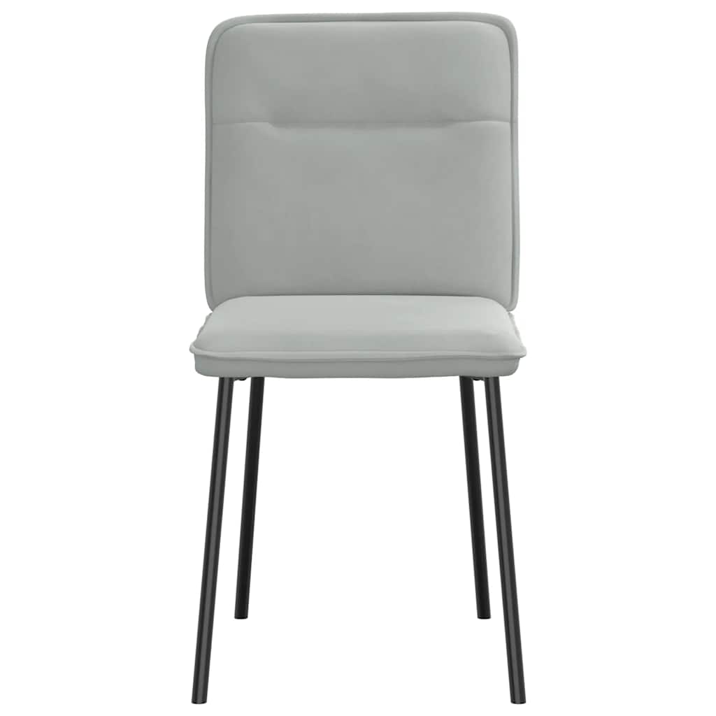 Eetkamerstoelen 6 st fluweel lichtgrijs is nu te koop bij PeponiXL, paradijselijk wonen!