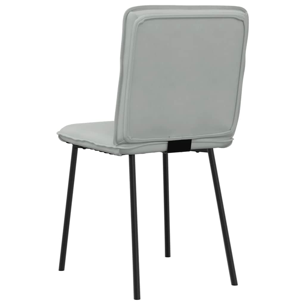 Eetkamerstoelen 6 st fluweel lichtgrijs is nu te koop bij PeponiXL, paradijselijk wonen!