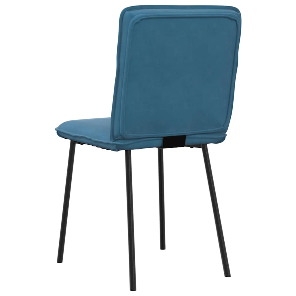 Eetkamerstoelen 6 st fluweel blauw is nu te koop bij PeponiXL, paradijselijk wonen!
