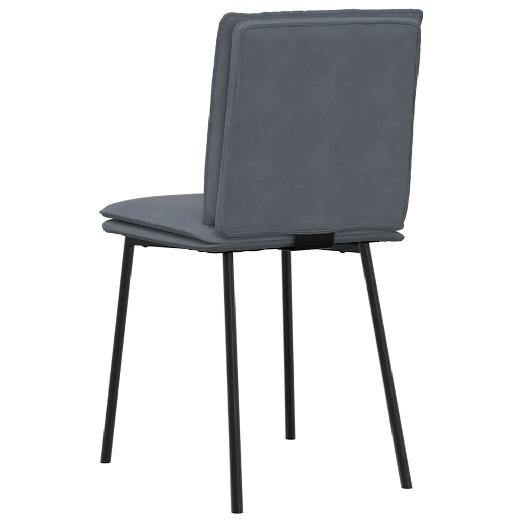 Eetkamerstoelen 6 st fluweel donkergrijs is nu te koop bij PeponiXL, paradijselijk wonen!