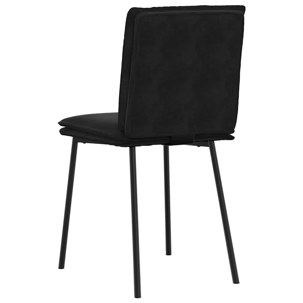 Eetkamerstoelen 6 st fluweel zwart is nu te koop bij PeponiXL, paradijselijk wonen!