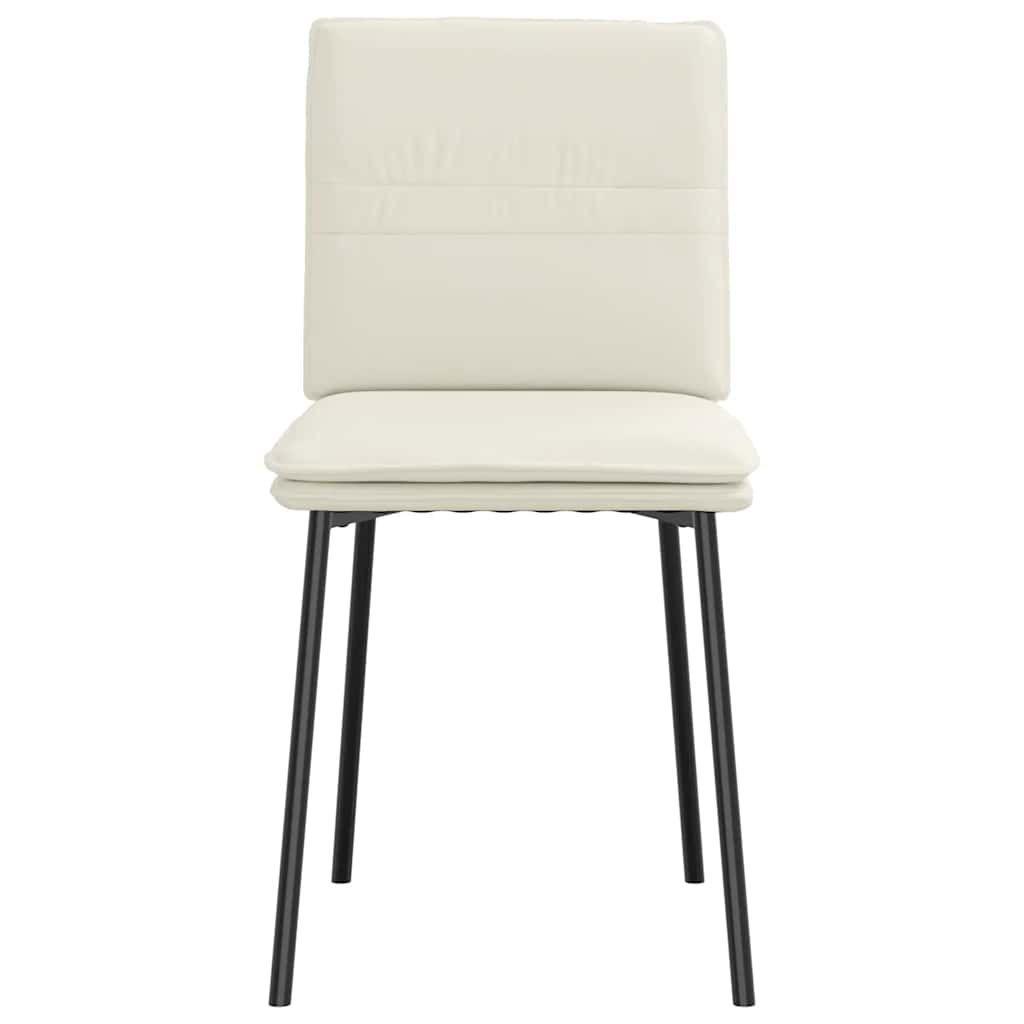 Eetkamerstoelen 6 st fluweel crèmekleurig is nu te koop bij PeponiXL, paradijselijk wonen!