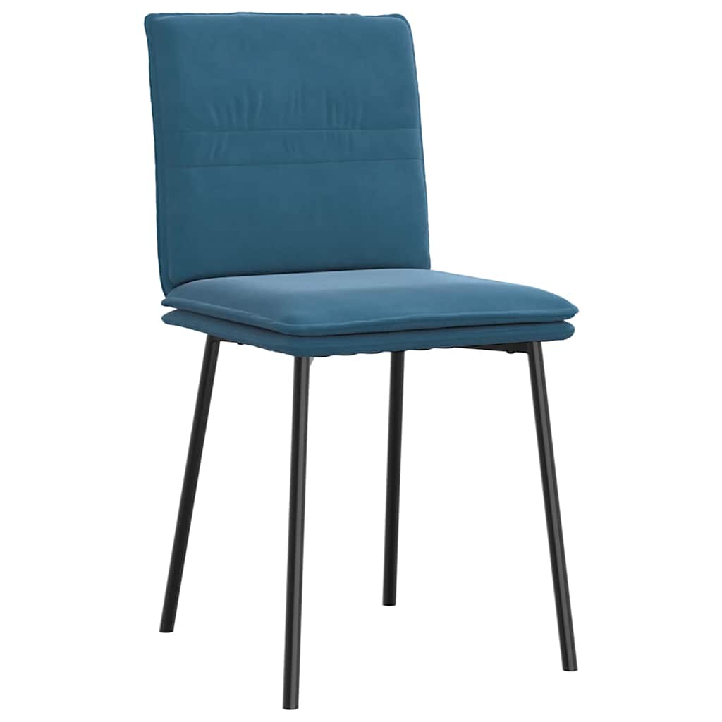 Eetkamerstoelen 6 st fluweel blauw is nu te koop bij PeponiXL, paradijselijk wonen!
