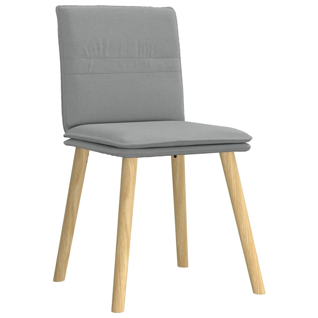 Eetkamerstoelen 6 st stof lichtgrijs is nu te koop bij PeponiXL, paradijselijk wonen!