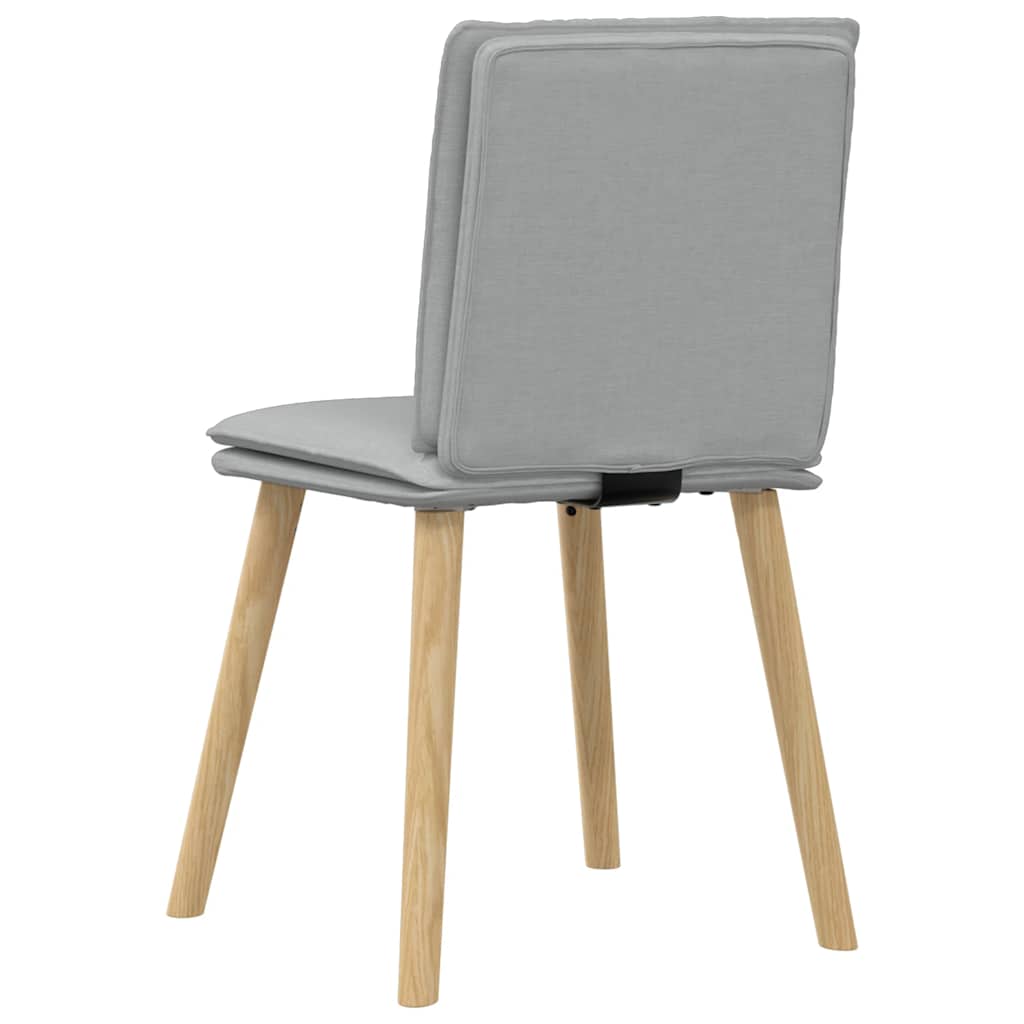 Eetkamerstoelen 6 st stof lichtgrijs is nu te koop bij PeponiXL, paradijselijk wonen!