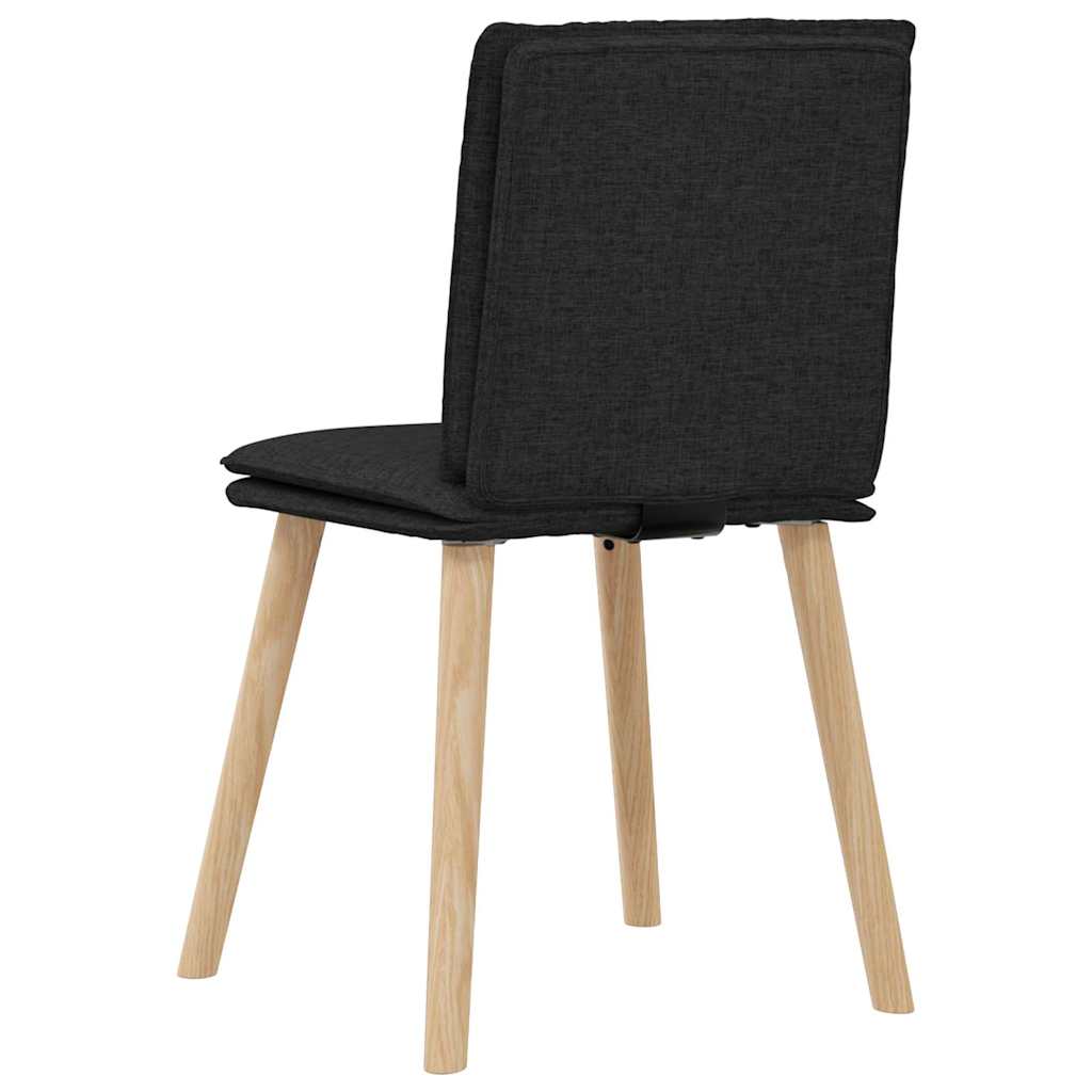 Eetkamerstoelen 6 st stof zwart is nu te koop bij PeponiXL, paradijselijk wonen!
