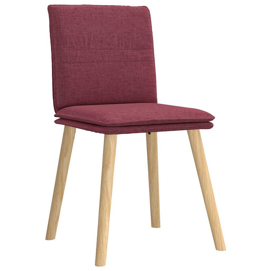 Eetkamerstoelen 6 st stof wijnrood is nu te koop bij PeponiXL, paradijselijk wonen!